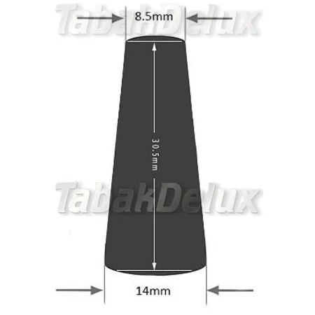 Мундштуки конусні (Чорні матові, 100 штук в упаковці)