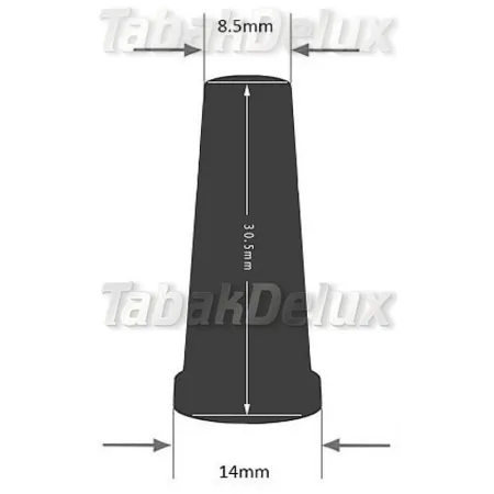 Мундштуки конусні з бортом (Чорні матові, 100 штук в упаковці)