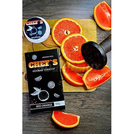 Тютюн Chefs Red Orange (Чевс Червоний Апельсин) 100 грам насичений смак стиглого апельсина з легкою гіркотою цедри 🍊