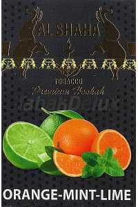 Al Shaha Orange Mint Lime (Апельсин Мята Лайм) 50 грамм Вкус 🍊Апельсин 🌿Мята 🍋Лайм