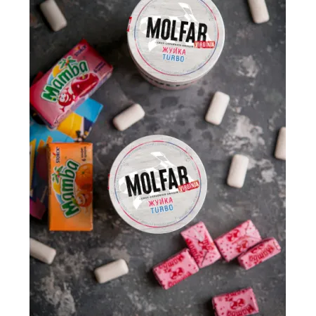 Мольфар Virginia Turbo Gum (Жуйка Турбо) 40 грам зі смаком Полуничної жуйки