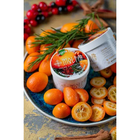 Табак для кальяна Мольфар линейка вирджиния со вкусом 🍊 новогоднего мандарина (Molfar Virginia Mandarin) 40 грамм