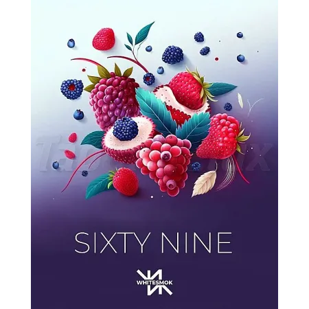 WhiteSmok Sixty Nine (Шістдесят Дев'ять) 50 грам Смак 🍓 Малина, 🍓 Лічі, 🫐 Чорниця