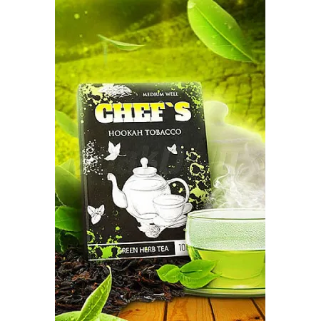 Табак Chefs Green Herb Tea (Чевс Зеленый Чай) 40 грамм Вкус 🌿🍵 Зелёный травяной чай