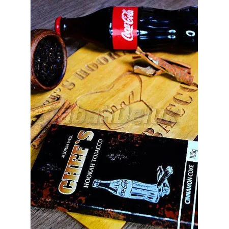 Тютюн для кальяну Chefs Cinnamon Coke (Чевс Кола Кориця) 40 грам Смак коли і пікантної кориці🥤