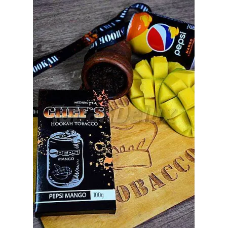 Тютюн Chefs Pepsi Mango (Чевс Пепсі Манго) 40 грам Смак Пепсі Манго це унікальне поєднання Пепсі з Манго🧋🥭