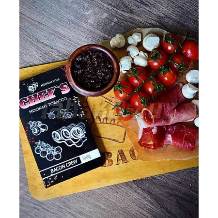Тютюн для кальяну Chefs Bacon Crew (Чевс Бекон) 40 грам Смак 🥓 бекону з його солоними і копченими нотками