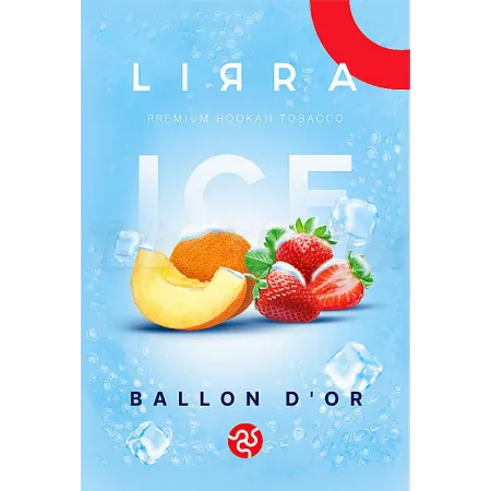 Lirra Ice Ballon D'or (Льод Балон Дор) 50 грам Смак ❄️ Льод, 🍈 Диня, 🍓 Полуниця