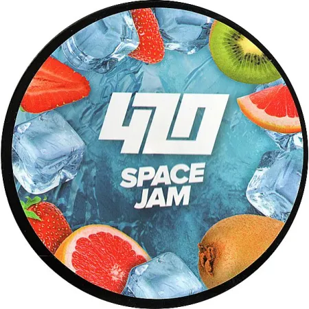 Тютюн 420 Space Jam (Спейс Джем) 100 грам Смак ❄️ Льод, 🥝 Ківі, 🍓 Полуниця, 🍊 Грейпфрут