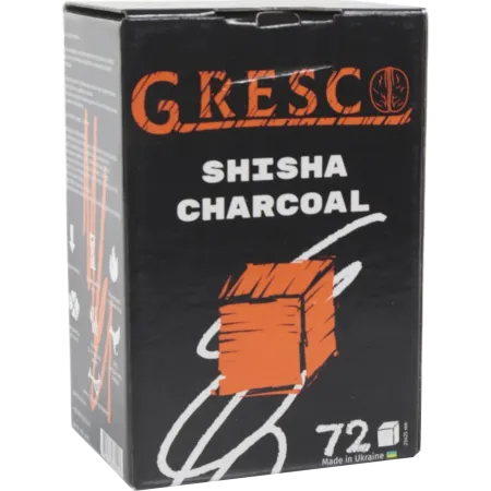 Вугілля для кальяну Gresco 1 кг (72 кубики) в упаковці
