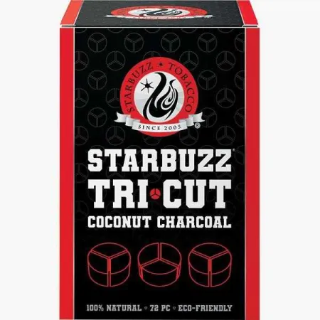 Вугілля Starbuzz Tri Cut 1 кг (72 кубики) в упаковці
