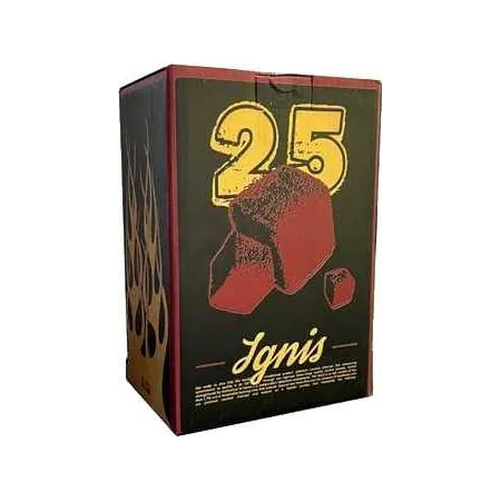 Кокосове вугілля Ignis 1 кг (72 кубики) для кальяну | TabakDelux